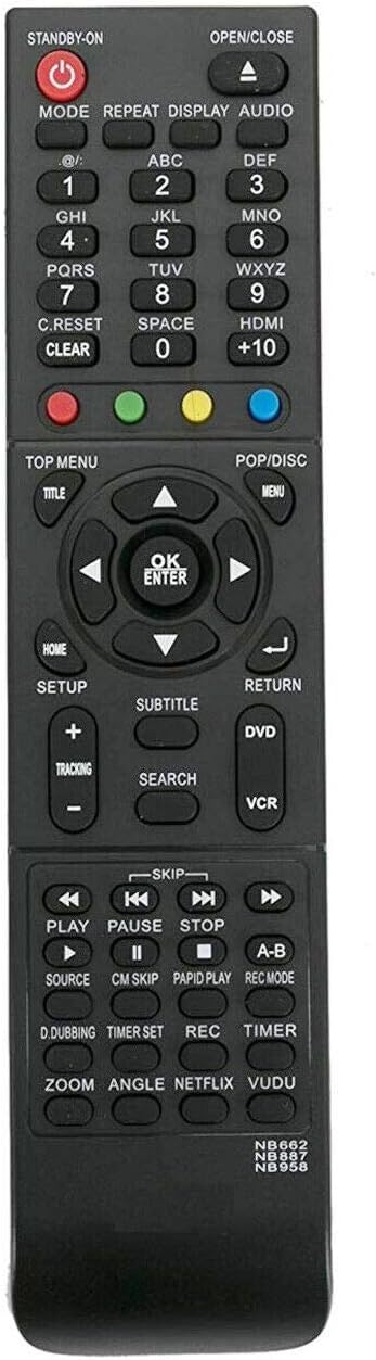 New NB887UD NB887 Remote for Magnavox DVD VCR MDR161V RZV427MG9 ZV427MG9