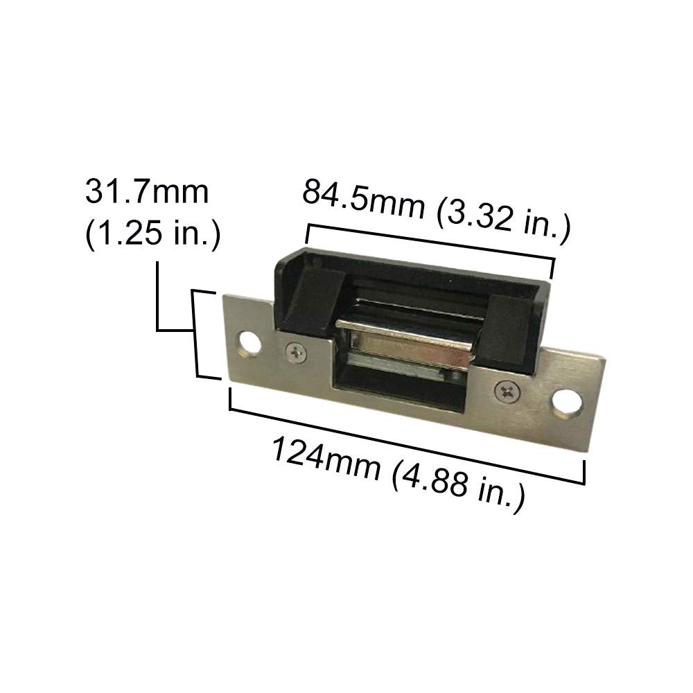 Visionis VIS-EL103-FSE 770lbs Electric Door Strike Lock for Wood Metal Doors 12V Fail Secure Normally Open Access Control