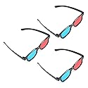 Othmro 3D Style Glasses - 3D Viewing Glasses with Red-Blue Lens, Plastic Frame, Black Resin for 3D TV, Cinema, Home Movies