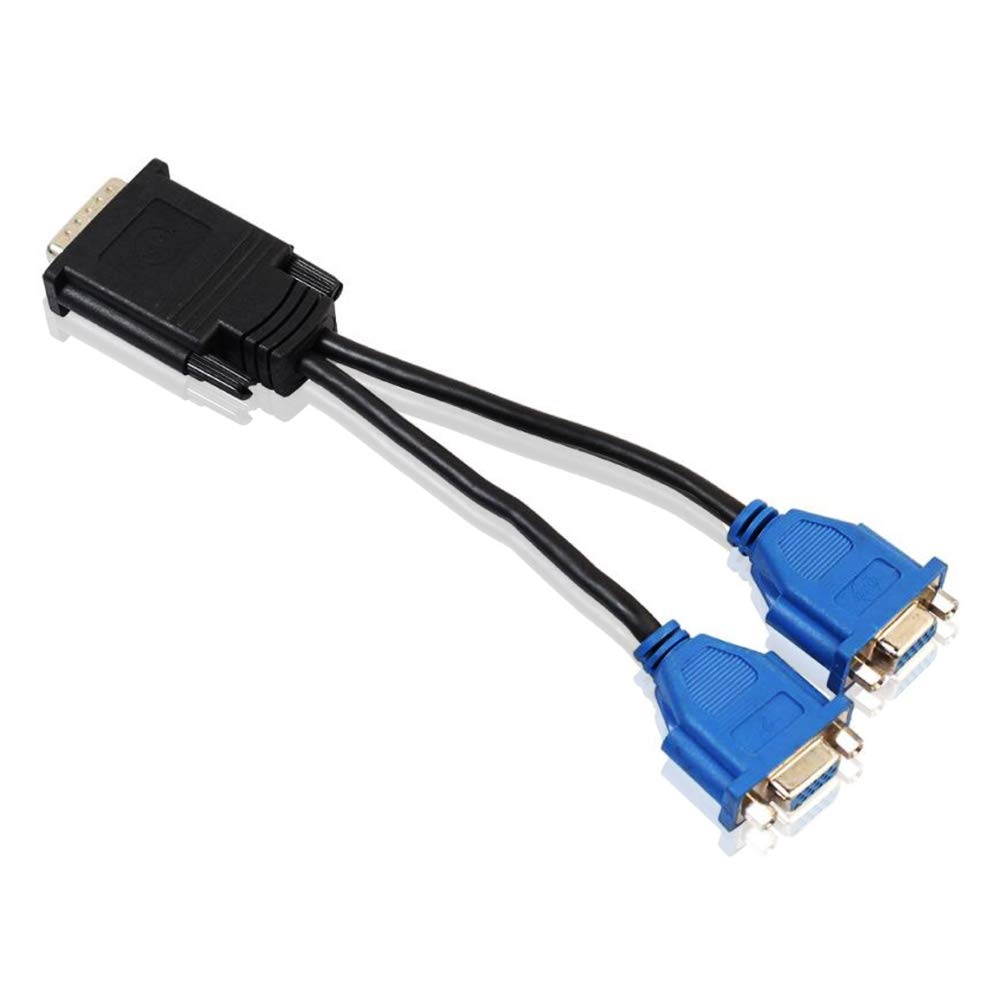 DMS-59 Pin Male to Dual VGA Female Y Splitter Video Card Adapter Cable