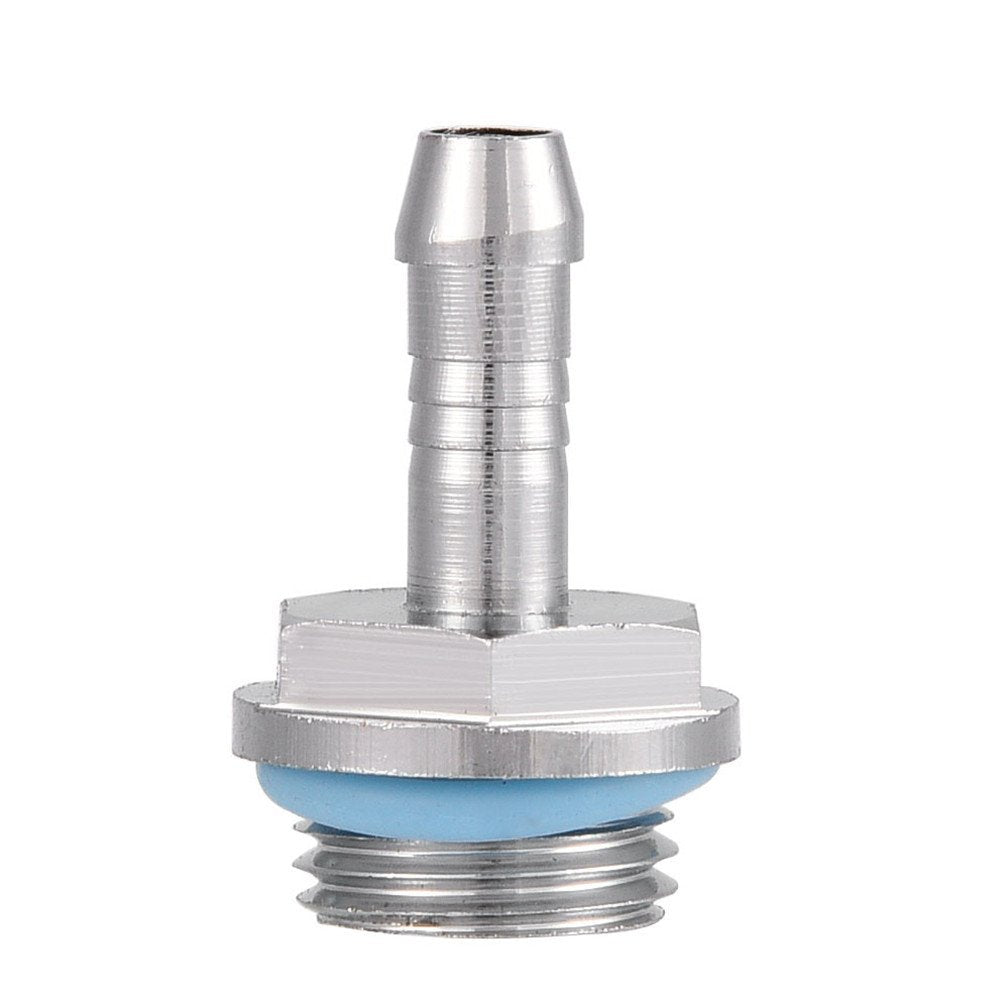 6 PCS PC Water Cooling TwoTouch Fitting G1/4 Thread Barb Connector for Tube 11mm
