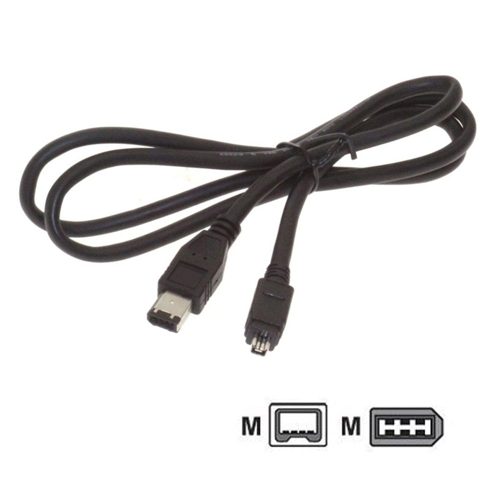 MPF Products VMC-IL4615 VMCIL4615 i.Link 4-pin to 6-pin DV Digital Video Transfer Cable Replacement Compatible with Select Sony Handycam Camcorders