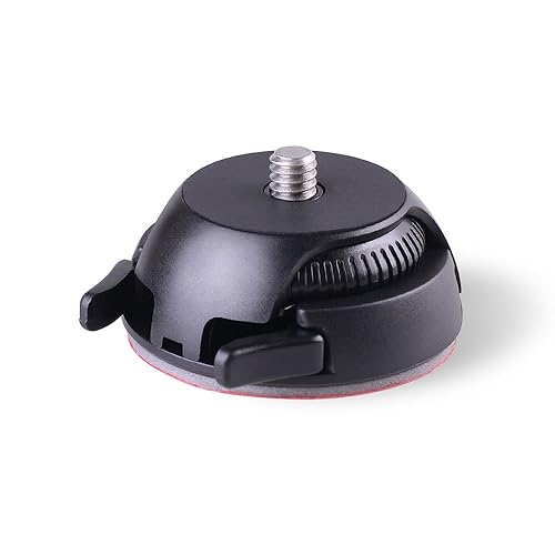 Andoer Quick Release Mount Holder Including Buckle + Flat and Curved Base Adhesive Tape for Samsung Gear 360 Camera for Ricoh Theta S/SC/M15 & Sports