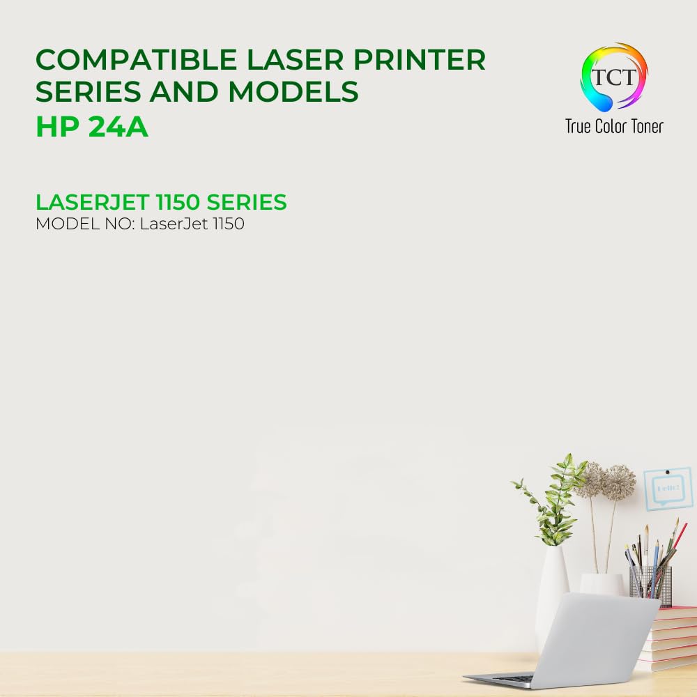 TCT 24X Toner Cartridge - Compatible Replacement for HP 24X Q2624X Black High Yield Works with HP LaserJet 1150DN 1150DTN 1150HDN Printers (4,000