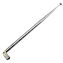 Maxmoral 1 Piece FM Telescopic Aerial Antenna with F Male Connector 10 Sections 1.2m 75 Ohm TV Radio DAB AM/FM for Home Audio Radio Stereo Receiver