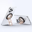 Magnetic Phone Grip, 360° Rotation Magnetic Cell Phone Grip, Ring Holder Kickstand Mag Safe Ring Stand Compatible with iPhone 17 16 15 14 13 12 Pro