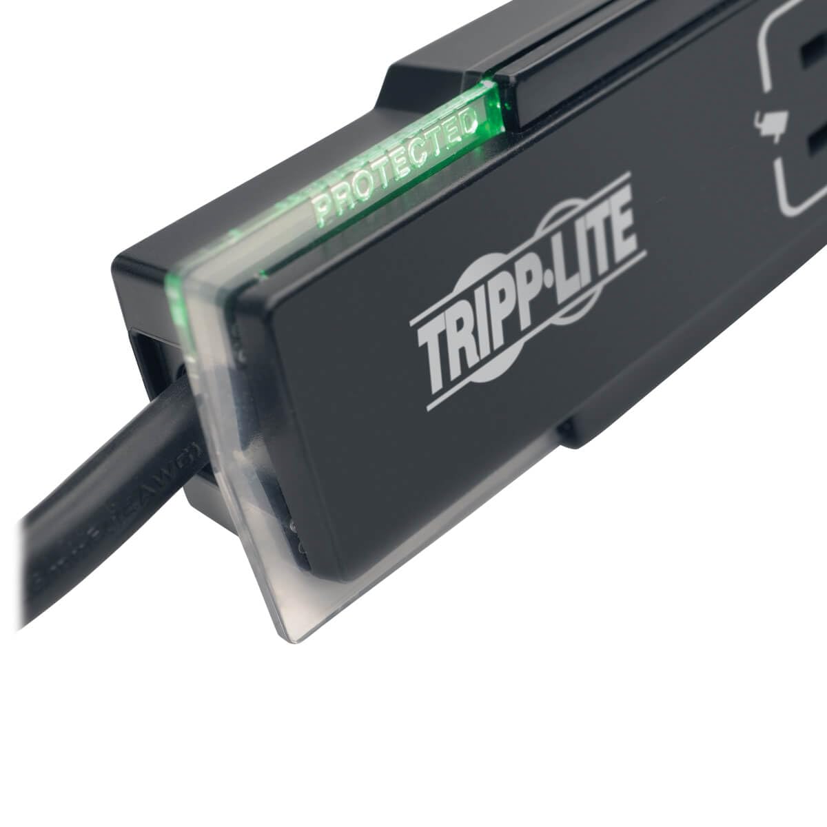 Tripp Lite 6 Outlet Surge Protector Power Strip, Black, 6ft Cord, Tel/Fax/Modem Protection, Right-Angle Plug, Lifetime Manufacturer's Guarantee & $75K