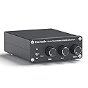 Fosi Audio TB10A 2 Channel Stereo Audio Amplifier Receiver Mini Hi-Fi Class D Integrated Amp 2.0CH for Home Speakers 100W x 2 with Bass and Treble