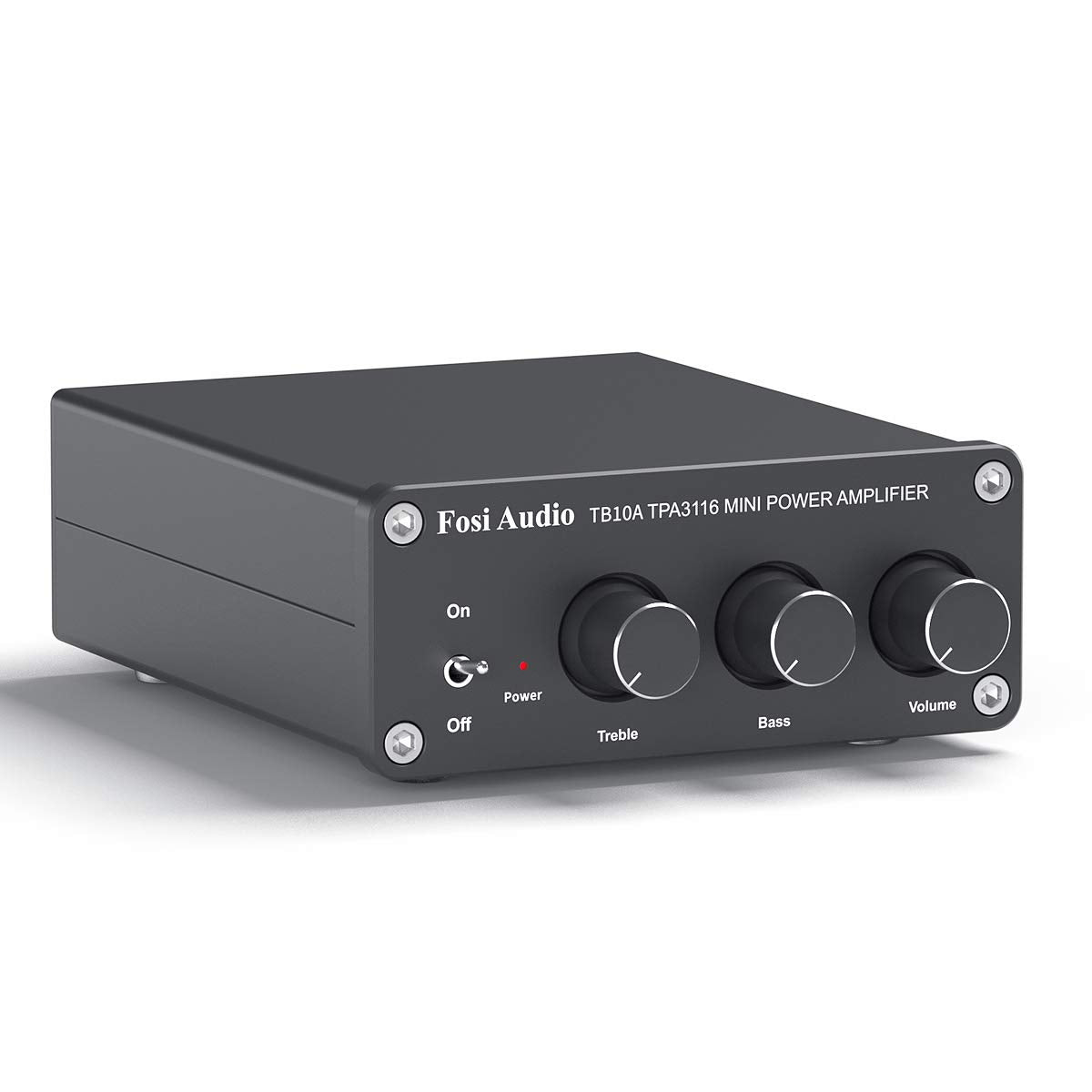 Fosi Audio TB10A 2 Channel Stereo Audio Amplifier Receiver Mini Hi-Fi Class D Integrated Amp 2.0CH for Home Speakers 100W x 2 with Bass and Treble