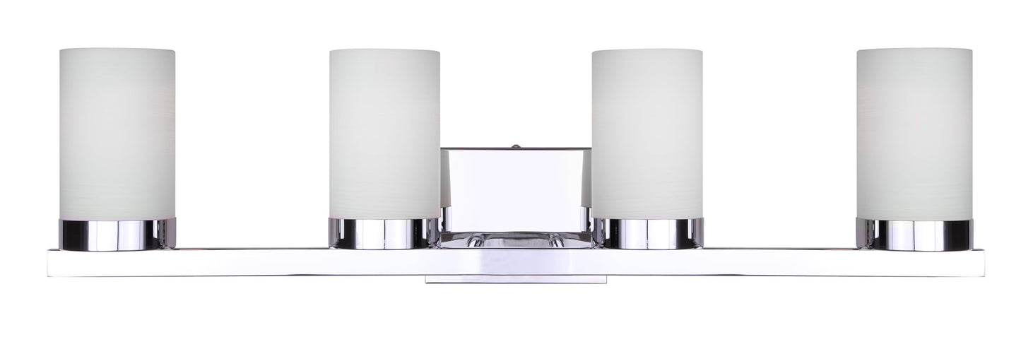 Canarm IVL429A04CH Milo 4-Light Bath Vanity Light, Chrome