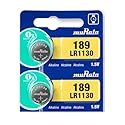 Murata LR1130 Battery 1.55V Alkaline Button Cell - Replaces Sony LR1130 (2 Batteries)