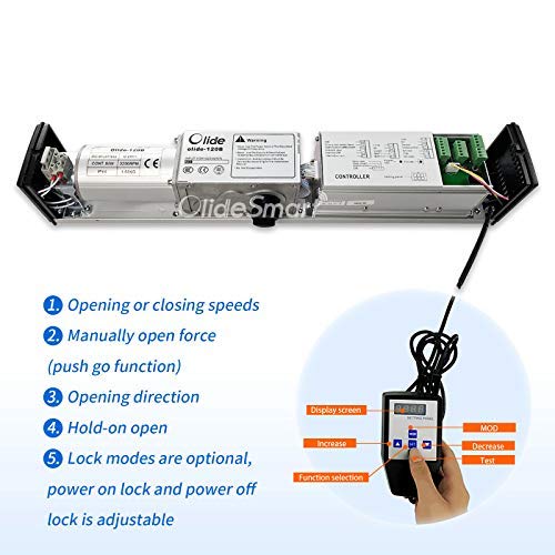 Door Opener Handicap Touchless Wave Sensor Open for Commercial Door with 2PCS Square 4.5'' Wireless Handicap Sensor Swithes 512N and 1PCS Fail Safety