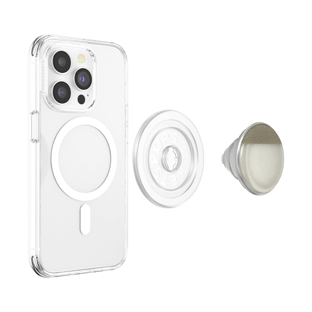 PopSockets Phone Grip for MagSafe, Magnetic Holder, Phone Stand, Enamel - Coconute Cream