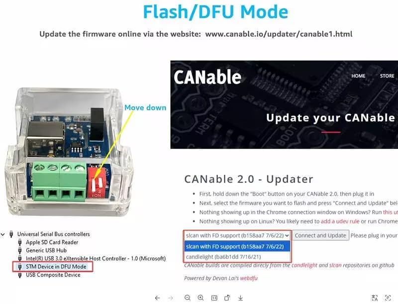 DSD TECH SH-C31G Isolated USB to CAN Adapter with FD Support Based on Canable 2.0 Pro