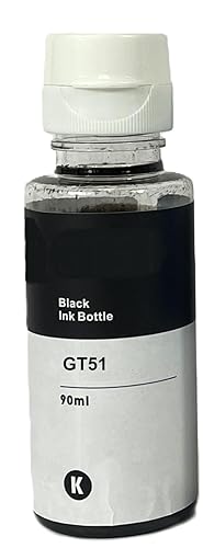 Vivid Colors Refill Ink Bottle Compatible for Deskjet GT 5810 5820, Ink Tank 315 Printers # GT51 Black