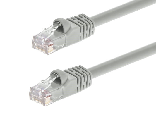 Monoprice Cat5e 100ft Gray Patch Cable UTP 24AWG 350MHz Pure Bare Copper Snagless RJ45 Fullboot Series Ethernet Cable