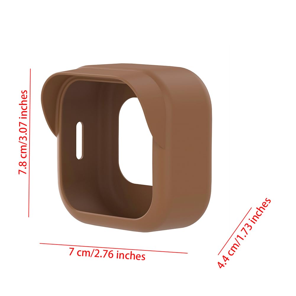 5 Pack Silicone Camera Housing Brim Design for Blink Outdoor 4 (4th Gen) (Dark Brown)
