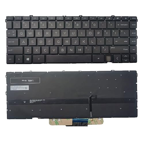Laptop Replacement Keyboard Compatible for HP Envy X360 13-AY 13-AY0055AU TPN-C147 US Layout Backlit (Black)