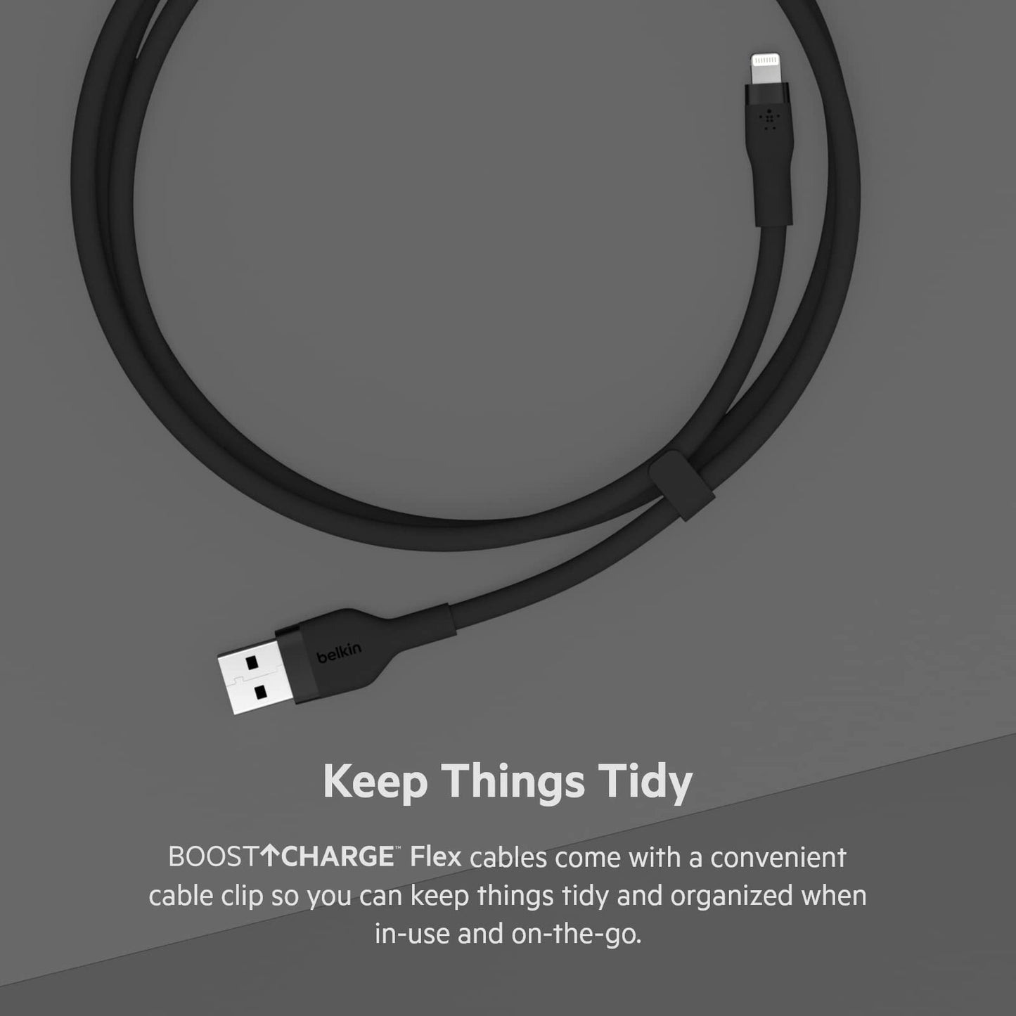 Belkin BoostCharge Flex Silicone USB Type A to Lightning Cable (2M/6.6FT), MFi Certified Charging Cable for iPhone 13, 12, 11, Pro, Max, Mini, SE…