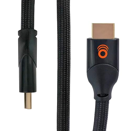 ECHOGEAR Long 15ft Braided HDMI 2.0 Cable - 4k & HDR Compatible - Gold Plated Connections Support 4k at 60fps Refresh Rate & 18gbps Bandwidth