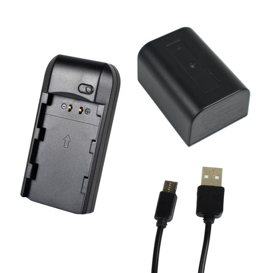 KOQINVIZ NP-FV5 Plus Battery Charger + Rechargeable Lithium Battery - Video Camera Camcorder Battery for CAS. NP-FV5 Plus 3.7V 2000mAh with Travel