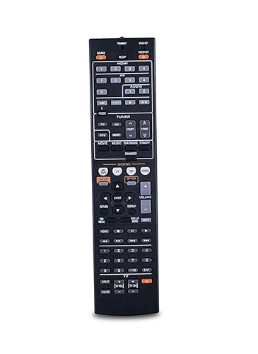 Replaced Remote Control Compatible for Yamaha RX-V371BL YHT-493 HTR-3064 YHT-593BL RX-V473 YHT-697 HTR-5063BL HTR-5066 RXV367BL YHT393BL HTR2064SZ