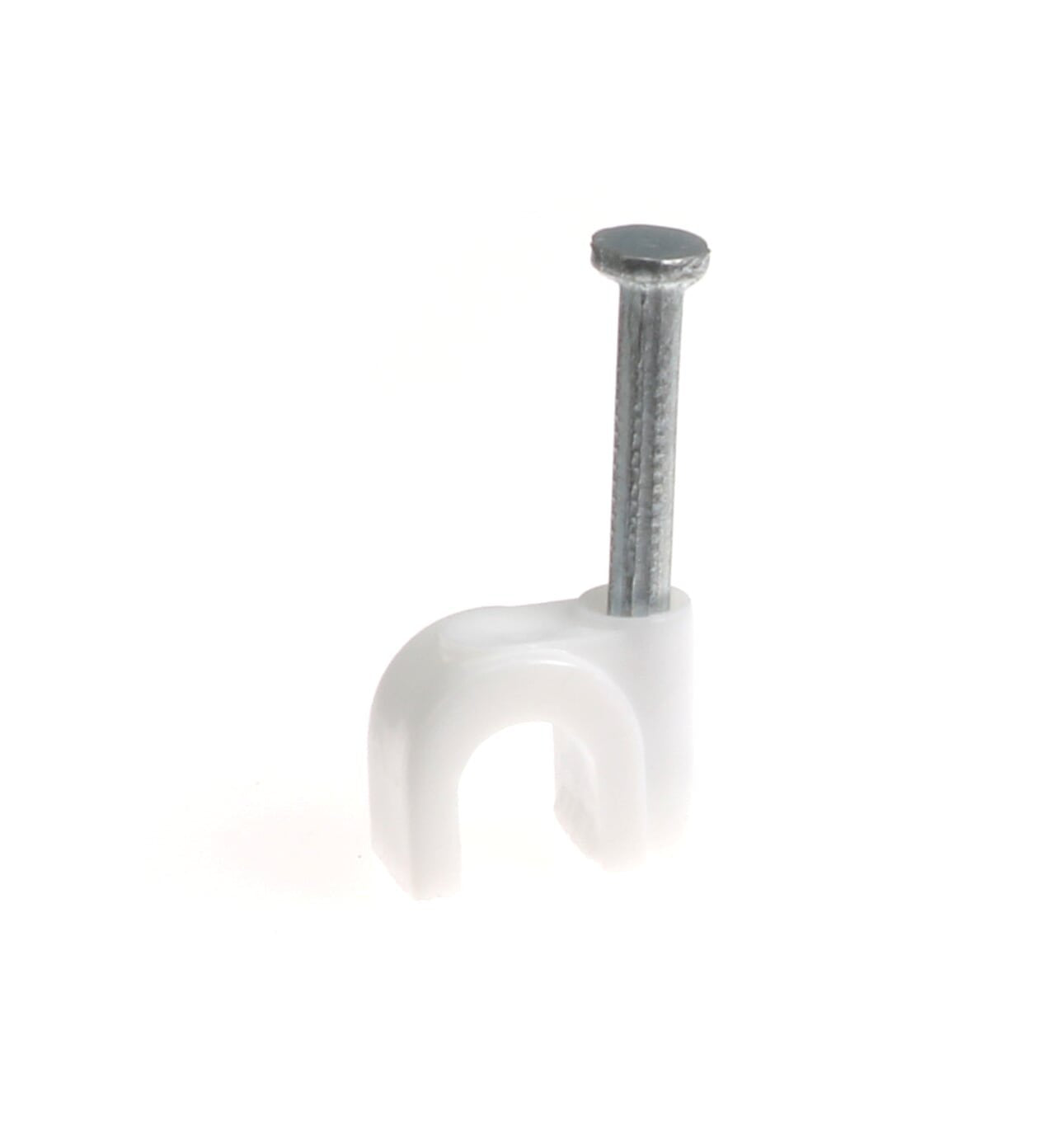 THE CIMPLE CO Single Coaxial Cable Clips 1/4 in - Indoor/Outdoor Cable Fasteners for Coax, Ethernet, CAT, Wires, and Tubing - Wire Clips with Nails