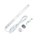 Under Cabinet Light, 12 Inch Plug in LED Closet Light with Memory Function, Cold White 6500K, Super Slim Dimmable Workbench,Under Counter Lights
