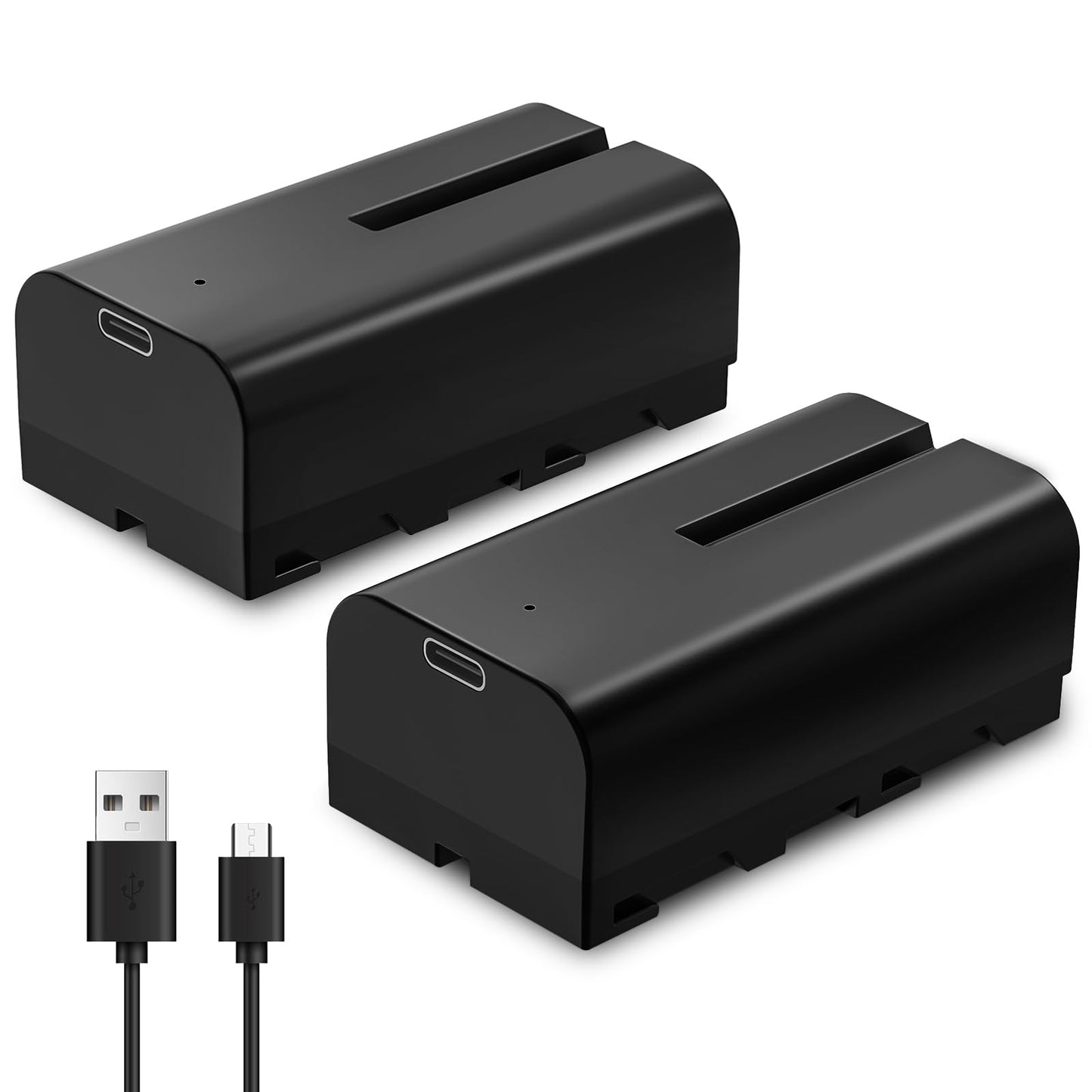 OANSER Replacement NP-F550 Battery with USB-C 3500mAh for NP-F970 NP F550 F750 F770 F960 F530 F330 F570 CCD-SC55 TR516 TR716 TR818 TR910 TR917, NPF