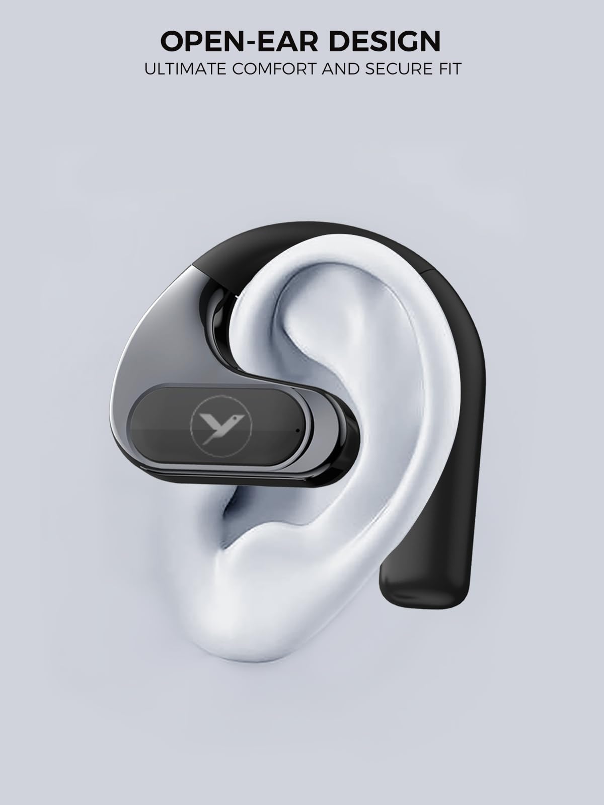Open Ear Headphones Wireless Bluetooth 5.4 Earbuds 54Hrs Playback 16.2mm Drivers Air Conduction LED Display Charging Case IPX7 Waterproof APP Deep…