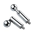ThtRht 2 Pack 17mm Ball Head to 1/4''-20 Screw Thread Stud Heavy Duty Stainless Steel Super Clamp Mount Connector for Gopro Camera Tripod Phone Holder