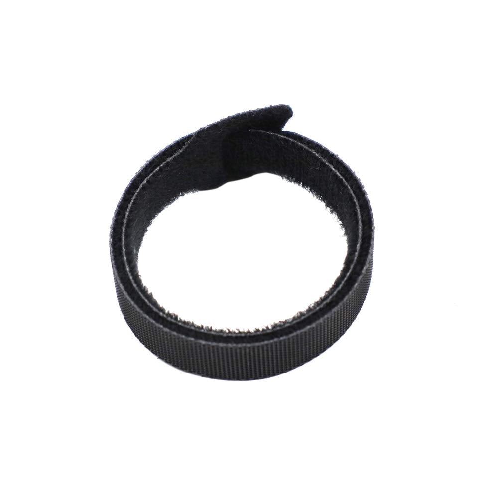 Eowpower 50 Pieces Black 12 inches x 1/2 inch Reusable Cable Ties Microfiber Cloth Hook and Loop Straps Network Wire Management Organizer