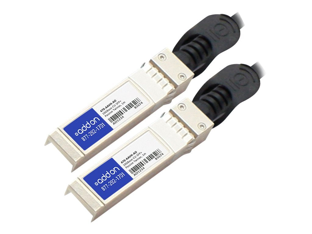 AddOn Compatible with 470-Aavh TAA Compliant 10Gbase-Cu SFP+ to SFP+ Direct Attach Cable (Passive Twinax, 1M)
