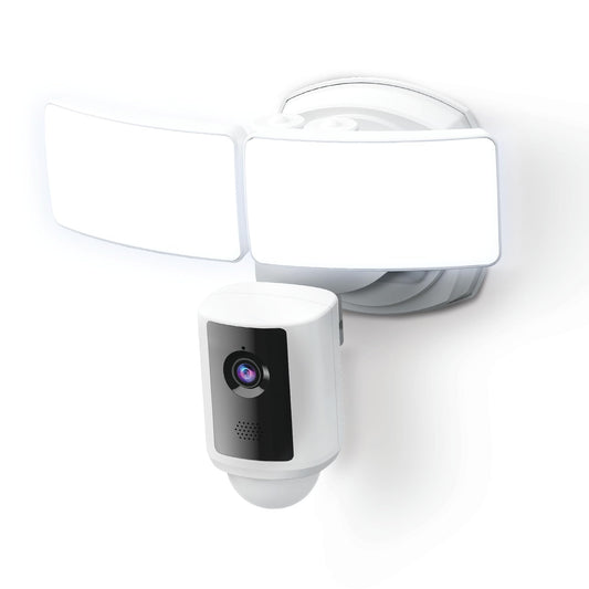 Feit Electric SEC5000/CAM/WIFI Outdoor LED Smart Security Camera with Motion Sensor, 2-Way Audio, 5000 Lumens Floodlight, Works with Alexa and Google