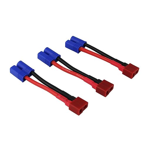 OliYin 3pcs Male EC3 to T-Plug Style Female Style Connectors Adapters 14awg 1.96inch(Pack of 3)