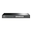 TP-Link 16 Port Gigabit Switch | Smart Managed Switch w/ 2 SFP Slots | Rackmount | Limited Lifetime Protection | Support L2/L3/L4 QoS, IGMP and Link