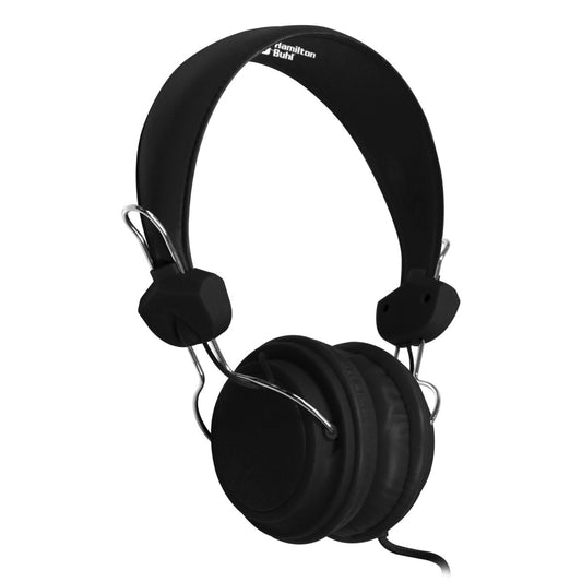 HamiltonBuhl Favoritz TRRS Headsets with in-Line Microphone, Black