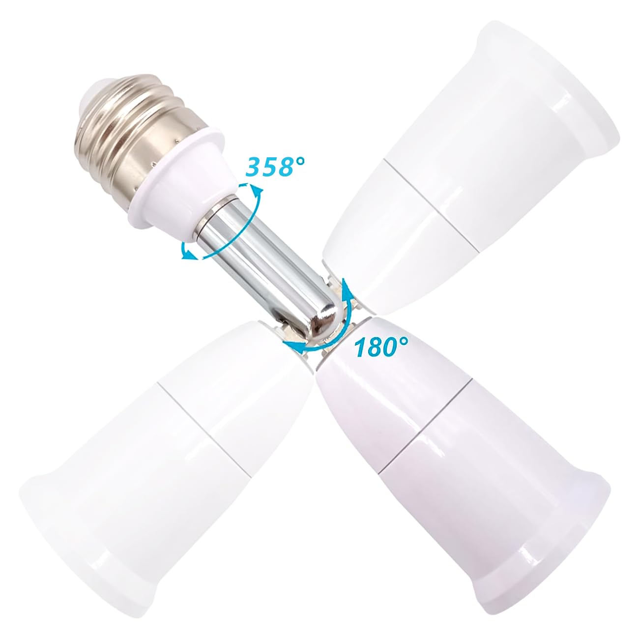 12W LED Spotlight Bulb Daylight White 6000K, Extra Long Adjustable Vertical 180° Horizontal 358°, Small-Range Light Source, Recessed Ceiling Lights