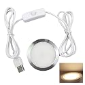 LED Spotlight with Switch Indoor Mini Ultra-Thin 5V USB 3M Adhesive Sticker Surface Mounted Under Counter Lighting Model Display Lamp Campus Desk