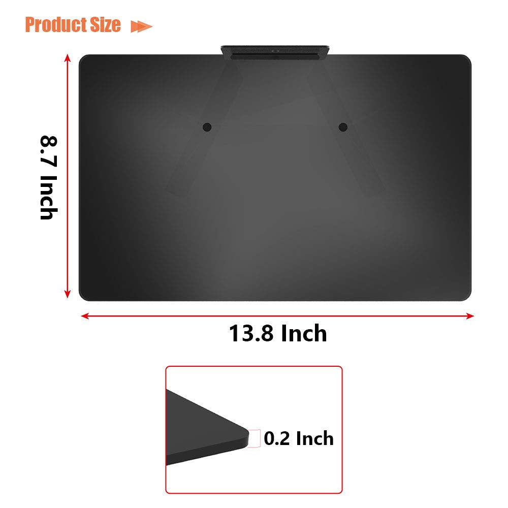 Mount World 1443 Compact Glass Component Single Shelf for DVD Player, Blu-ray Player, Cable Box, Satellite, Wii and Video Accessories (13.8 x 8.7 x