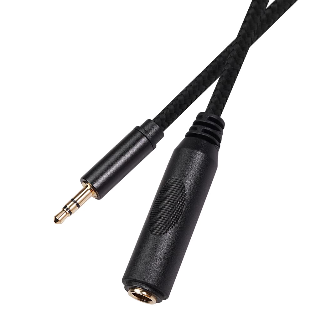 Smithok 2 Pack 3.5mm to 1/4 inch Female Headphone Adapter, Quarter 1/4 inch 6.35mm Stereo Female Jack to 1/8 inch 3.5mm Male Audio Adapter