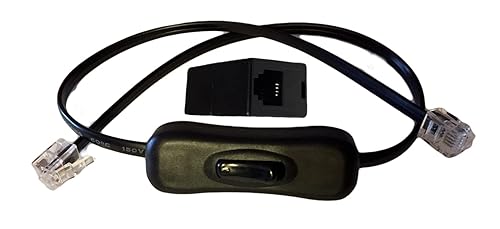 Power Button On/Off Disconnect Switch for Telephone Land Line Phone Cord Cable
