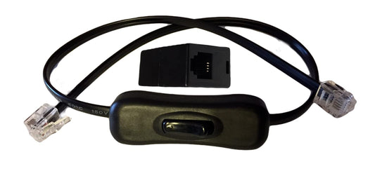 Power Button On/Off Disconnect Switch for Telephone Land Line Phone Cord Cable