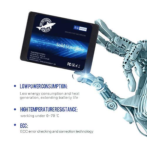 Dogfish 64GB SATA3 2.5-inch Internal SSD, Up to 500MB/s Read Speed for Laptops and Desktop PCs