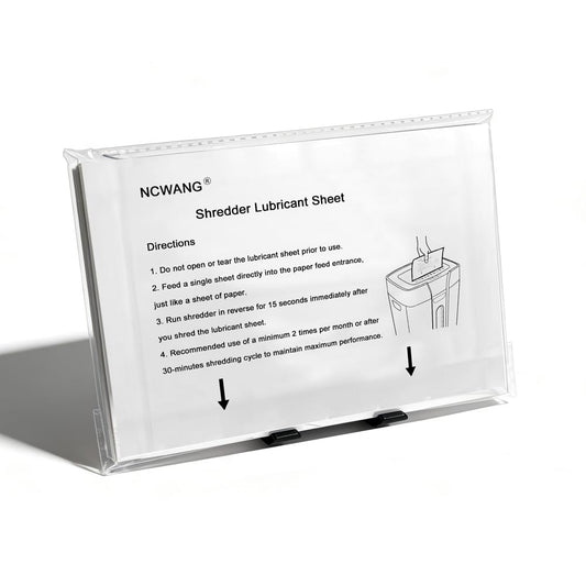 48PACK Paper Shredder Lubricant Sheets with Shredder Oil for Shredder lubricating and Clean, Sharpens Shredder Blades and Reduce dust