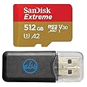 SanDisk Micro Extreme 512GB SDXC UHS-I U3 V30 Memory Card Works with Camera GoPro Action Camera Hero 12 Black (SDSQXAV-512G-GN6MN) Bundle with (1)
