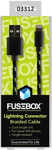 E Filliate Fusebox Braided Lightning Cable 6' for iPhone