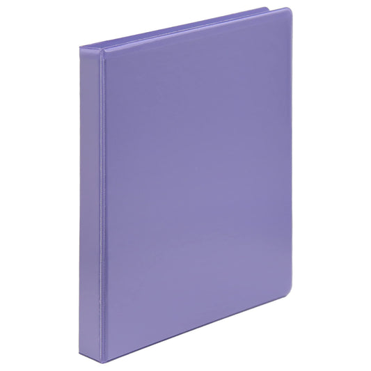 Samsill Durable 1 inch 3 Ring Binder, 100% Recycled Chipboard, Lilac