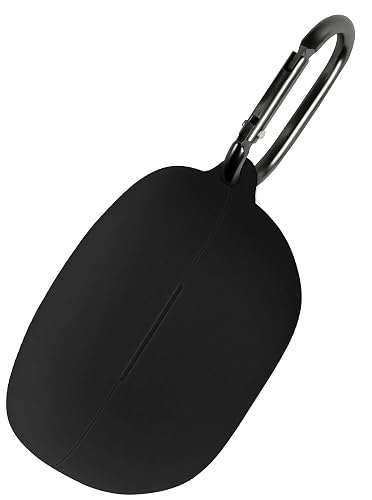 Geiomoo Silicone Case for Sony WF-1000XM5, Protective Cover with Carabiner (Black)