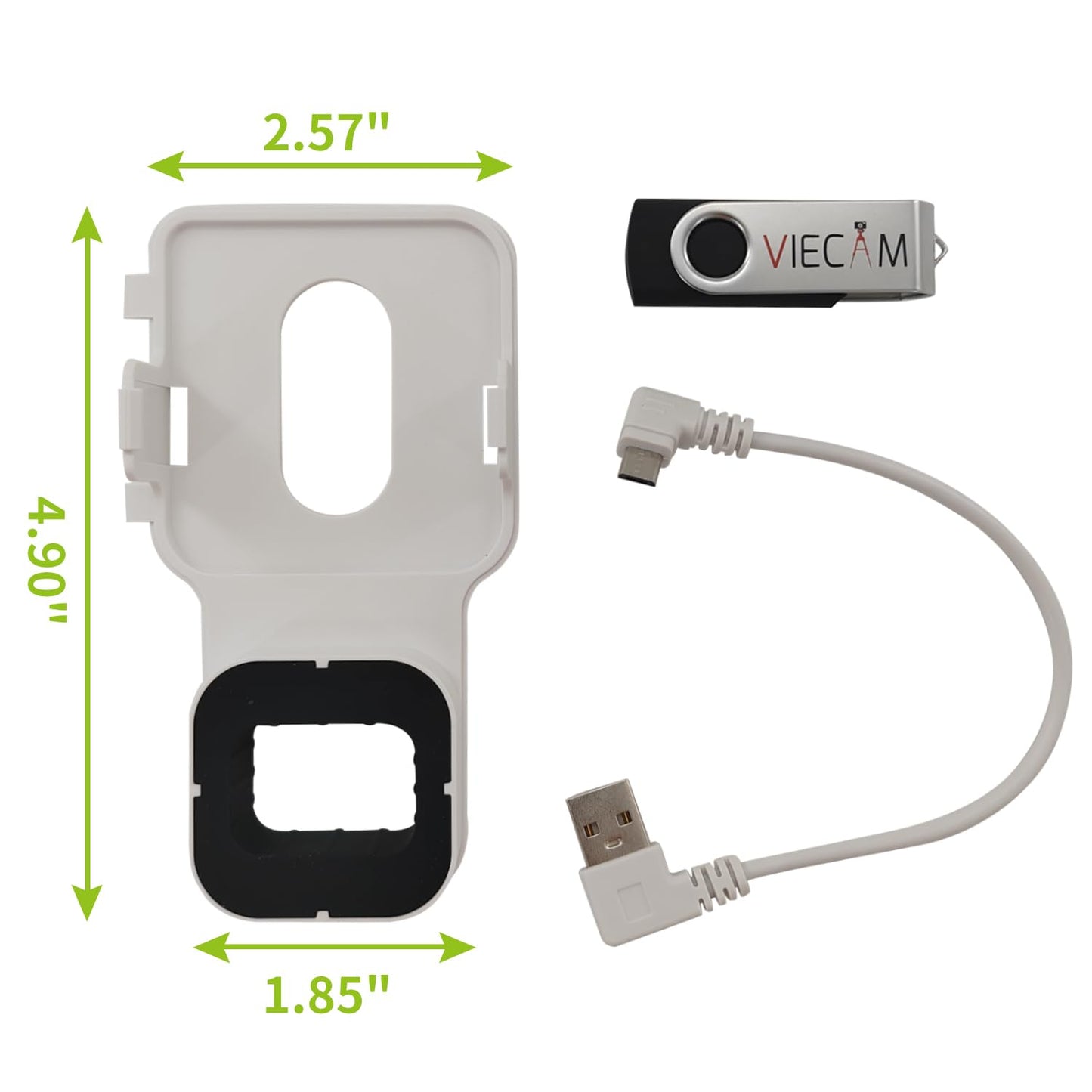 VIECAM 128GB USB Flash Drive and Outlet Wall Mount for Blink Sync Module 2: Space-Saving and Easy-Move Mount Bracket Holder for Blink Outdoor Indoor